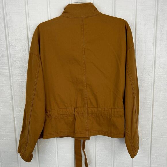 a loves a Women Lightweight Military Jacket Brown Minimalist Preppy Size Medium - Picture 3 of 5